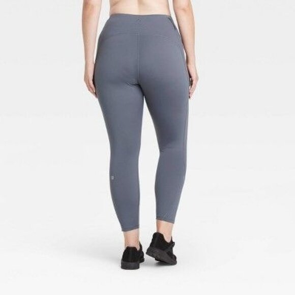 All In Motion Womens Gray High-Waisted Running Leggings - Picture 2 of 6